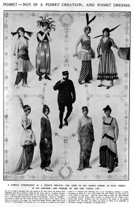Venus Prints: Paul Poiret as a soldier with costumes for Venus Ltd, WW1