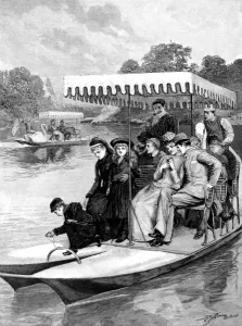 Central Prints: Pedaloes on the Lake in Central Park, New York, 1891
