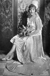 Aviator Prints: Peggy Salaman in court dress