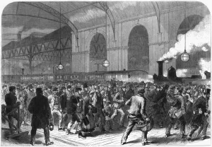 Commuting Prints: Penny train arriving, Victoria Station, Central London