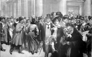 Bank Prints: People facing ruin from bank failure in the Panic of 1907, N