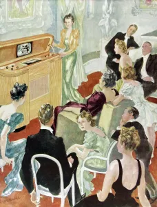 Issue Prints: People watching Television at home, 1946