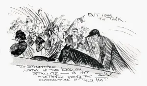 1901 Prints: Performers emerge from the water tank, London Hippodrome