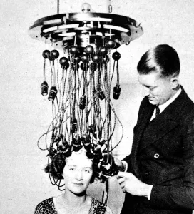 August Prints: Permanent Hair-Waving machine, 1928