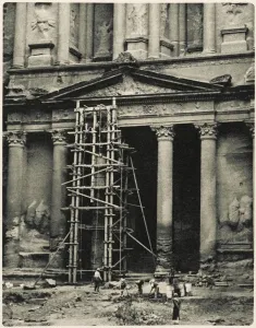 Desert Prints: Petra repairs 1962, Jordan