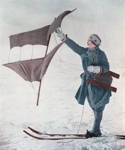 Dramas Prints: Photo of kite-flying on skis, Finse, Norway