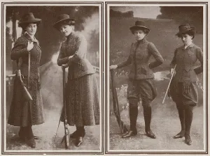 Suits Prints: Photo of ladies shooting costumes in the Tatler