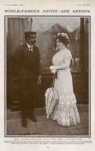 Paper Prints: Photo of Paul Helleu & Mlle Arlette Dorgiere in the Tatler