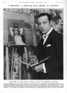 Dramas Prints: Photo of Rudoloh Valentino painting