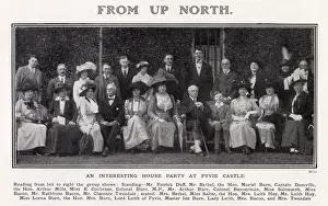 Group Prints: Photograph featured in The Tatler of a house party at Fyvie Castle