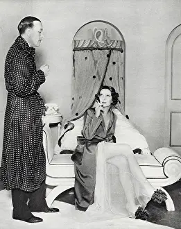 Manchester Prints: Photograph showing Noel Coward (1899-1973) and Gertrude Lawrence (1898-1952)