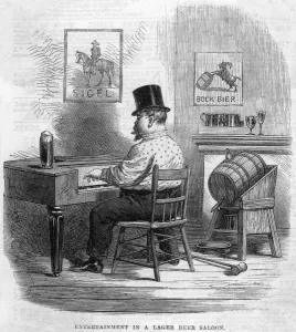 Pianist Prints: Pianist in N Y Bar