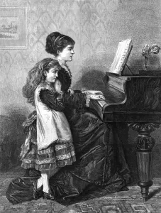 Pianist Prints: At the piano by G. Kilburne