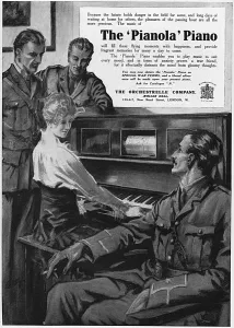 Piano Prints: The Pianola Piano advertisement, WW1