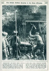 Picking Prints: Picking up 15 inch shells from a concealed magazine
