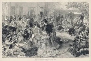 Racegoers Prints: PICNICKING AT ASCOT