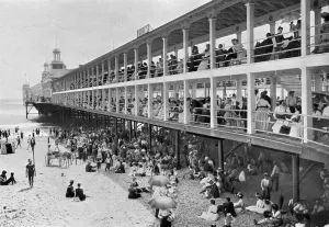 Holiday Makers Prints: Under the pier at Atlantic City, New Jersey, 1903