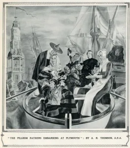 Summer Prints: The Pilgrim Fathers embarking at Plymouth by A. R. Thomson