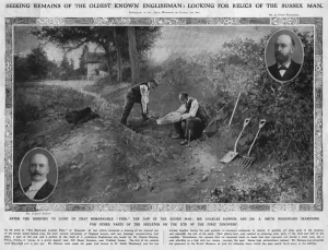 Report Prints: Piltdown Man: Dawson and Smith-Woodward search for more bone