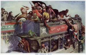 Pirate Prints: The pirate bus by Webster Murray