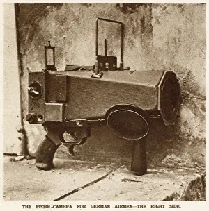 Provide Prints: A pistol-camera of the type used by German airmen during the First World War to provide
