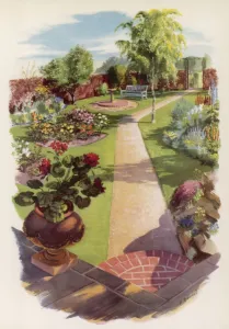 Gardening Prints: Plan for a garden, 1954