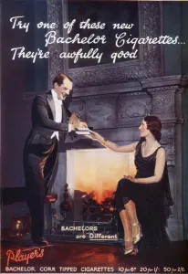 Cigarette Prints: Players Bachelor cigarettes advertisement