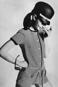 Straw Prints: Playsuit by Tiktiner, 1965