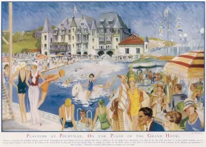 24th Prints: Playtime at Pourville: On the Plage of the Grand Hotel by Ho