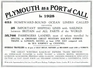 Ocean Prints: Plymouth as a Port of Call in 1928