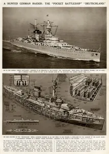Raider Prints: Pocket battleship Deutschland by G. H. Davis