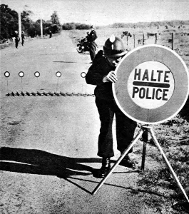 1958 Prints: Police Road Block, France, 1958