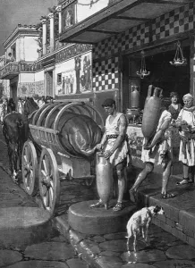 Carts Prints: Pompeii as it was in Ancient Days by Matania