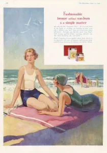 Beach Prints: Ponds Cold Cream as sun protection