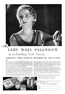 Beautiful Prints: Ponds skincare advertisement, Lady Mary Pakenham