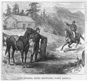 Makes Prints: Pony Express in Rockies