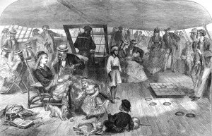 Sheltering Prints: The Poop Deck of a P. &O. Liner, Red Sea, 1872