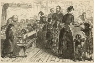 1881 Prints: Poor children being fed in Limehouse, London