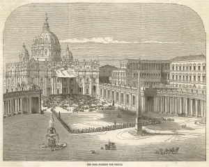 Pope Prints: Pope Pius IX blesses the people