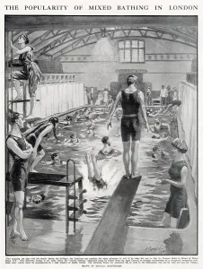 Public Prints: Popularity of Mixed Bathing in London 1911