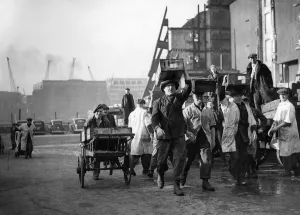 Market Prints: Porters at Billingsgate Fish Market, London, c. 1950