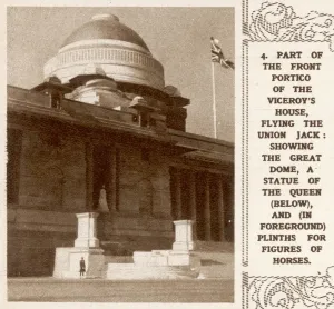Viceroy Prints: Front portico of the Viceroys House in New Delhi