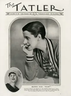 Eton Prints: Portrait photograph by Janet Jevons of Beatrice ( Bea ) Lillie (1894-1989) on