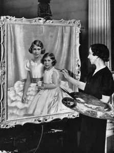 Lindsay Prints: Portrait of Princesses Elizabeth and Margaret in the paintin