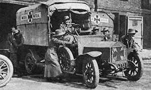 Savings Prints: Post Office savings bank girls in Womens Reserve Ambulance