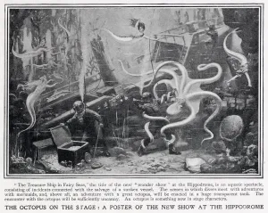 Ship Prints: Poster for The Treasure Ship in Fairy Seas London Hippodrome