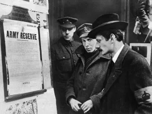 Enlist Prints: Potential army recruit looks at the proclamation