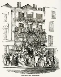 Shops Prints: Poulterers shop, Holborn Hill 1845