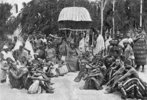 Asantehene Prints: Prempeh I and his court- son of the late King of Ashanti