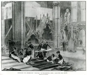 Preparations Prints: Preparing the original date for Coronation 1902